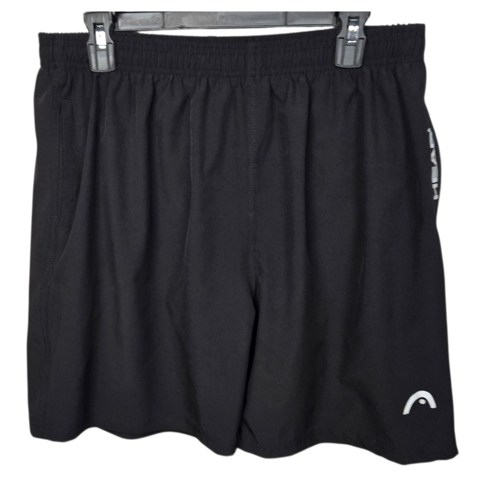 HEAD Black‎ Athletic Shorts Mens 2XL Elastic Waist Drawstring Casual Gym Workout